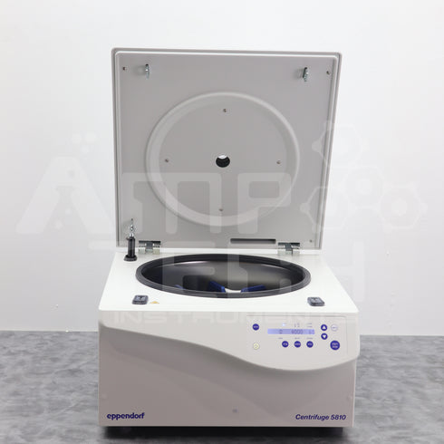 Photo of Eppendorf 5810 Swing Bucket Centrifuge for PCR Micro and  Well Plates (4 MDP/Flex) tested by AMPTIUS in Central Florida.